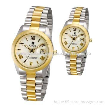 2014 Hot Sale K-BURJ Golden Couple Watch, Made of Stainless Steel